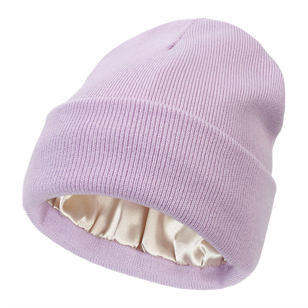 Satin-Lined Luxe Beanie – Winter Warmth, Hair-Friendly Elegance